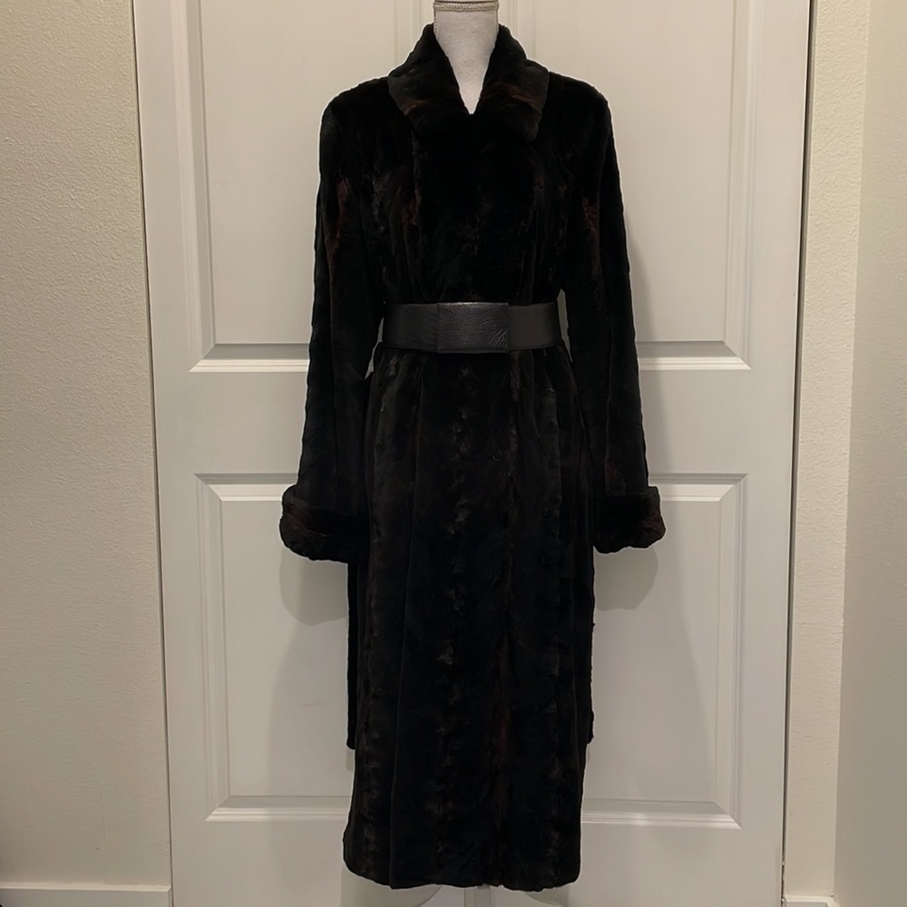 Marco Gianotti Belted Fur Coat, Long Length